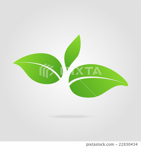 Eco icon green leaf 22830434