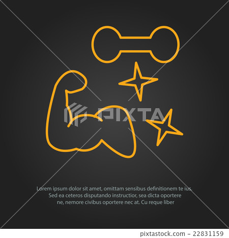 Fitness line art icon for your design Fitness line art icon for your design 22831159