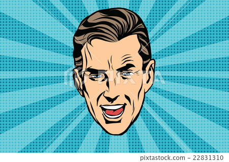 retro head man pop art poster 22831310