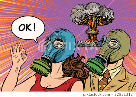 Nuclear war retro pop art poster military 22831312
