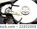 Computer sata hard disk drive disassembled closeup 22832008