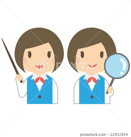 Blue best receptionist woman's upper body 22832854