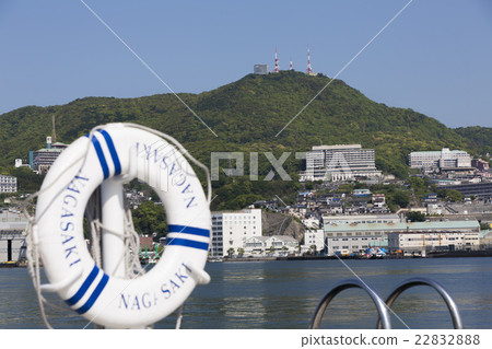 Lifesaving rings of Nagasaki Harbor and Mr. Inasa 22832888