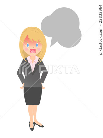 An angry female office worker An angry female office worker 22832964