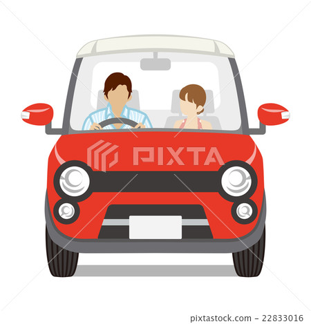 Red car couple Front white back - Stock Illustration [22833016] - PIXTA