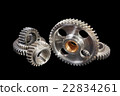 gears on a black background 22834261