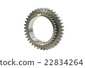one gear wheel on a white background 22834264