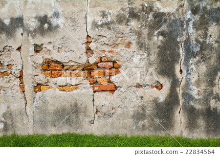 Moldy brick wall background 22834564