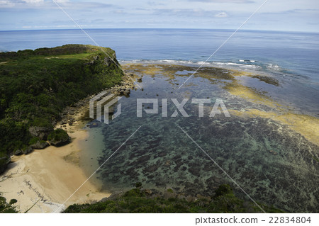 海洋熱帶沖繩遙遠的島嶼足跡Vanta Uruma市Miyagijima幸福的懸崖Mugi no Hama Power Spot Nature 22834804