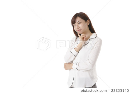 A young woman thinking A young woman thinking 22835140