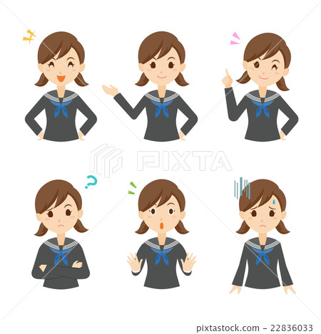 Female student pose set 22836033