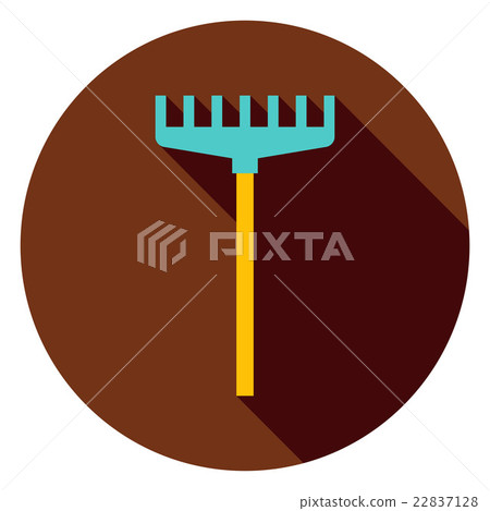 Rake Garden Tool Circle Icon Rake Garden Tool Circle Icon 22837128