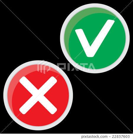 Positive and negative mark Positive and negative mark 22837603