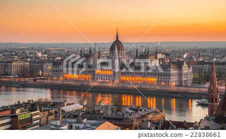 Hungarian Parliament Building at Sunrise 22838661