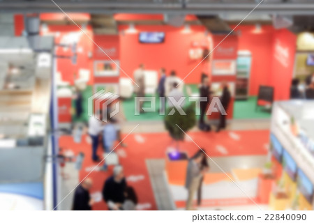 Defocused background of a trade show 22840090
