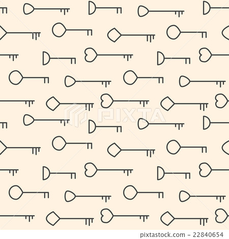 Seamless pattern made of keys - Stock Illustration [22840654] - PIXTA