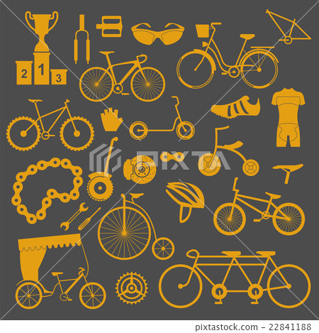 Bicycle icon set. Bike types 22841188