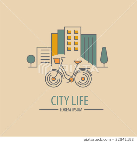 Bicycle thin line design logo template 22841198