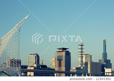 Kobe city area illuminated by the sunset (low saturation) Kobe city area illuminated by the sunset (low saturation) 22841902