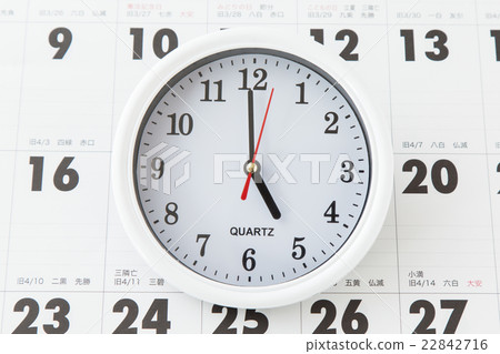 Watch and calendar white back 22842716