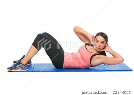 Beautiful woman making sport exercise 22844007