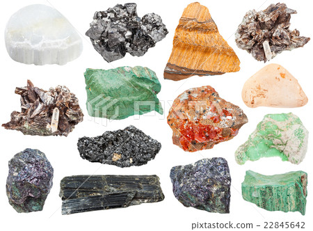 set of various minerals - vanadinite, bornite, etc 22845642