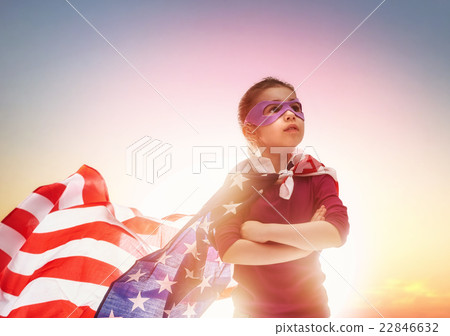 Patriotic holiday and happy kid Patriotic holiday and happy kid 22846632