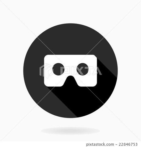Fine Vector Flat Icon With VR Logo Fine Vector Flat Icon With VR Logo 22846753