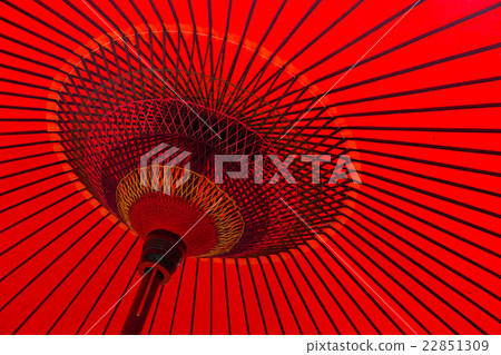 Traditional Japanese red umbrella Traditional Japanese red umbrella 22851309