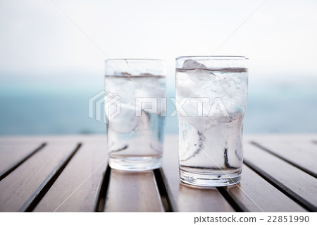 Glass of iced water at restaurant Glass of iced water at restaurant 22851990
