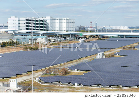 Solar panels in city Solar panels in city 22852346