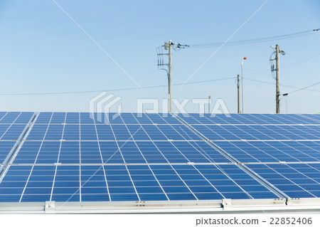 Solar panel and power line 22852406
