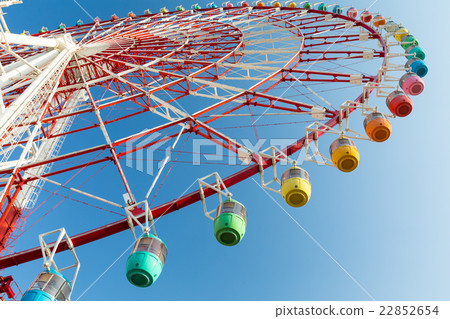 Ferris wheel with blue sky Ferris wheel with blue sky 22852654