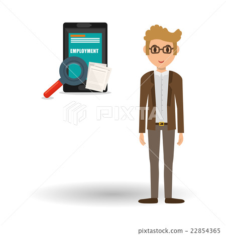 Employment design. Human resources  icon. Isolated 22854365