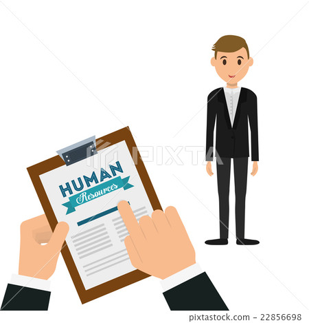Human resources design. Person icon. Isolated - Stock Illustration ...