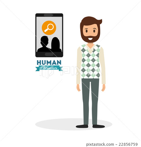 Human resources design. Person icon. Isolated - Stock Illustration ...
