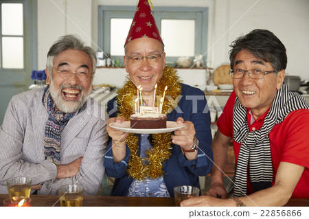 Senior celebrating birthday 22856866