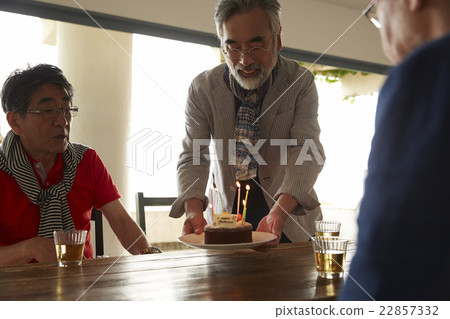 Senior celebrating birthday 22857332