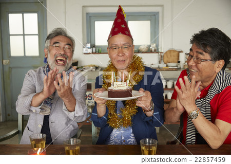 Senior celebrating birthday Senior celebrating birthday 22857459