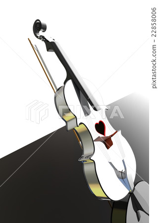3D illustration of a Violin, musical instrument. 3D illustration of a Violin, musical instrument. 22858006