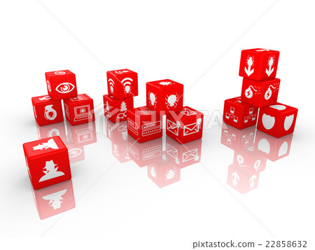 Red dice cybersecurity concept 22858632