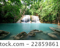 waterfall in forest 22859861