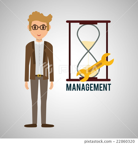 Management design. Person icon. Isolated 22860320
