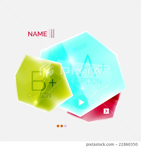 Geometric shaped business infographics 22860350