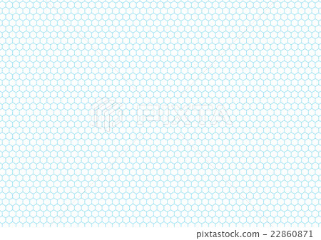 Cyan color hexagon grid, a4 size horizontal 22860871