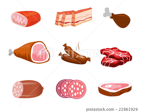 Delicatessen And Butchery Meat Set Delicatessen And Butchery Meat Set 22861929