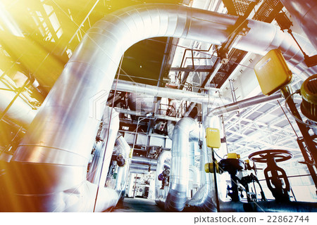 Industrial zone, Steel pipelines and valves Industrial zone, Steel pipelines and valves 22862744