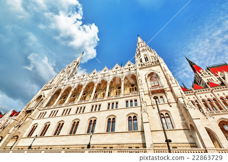 Hungarian Parliament close-up. Budapest.  22863729