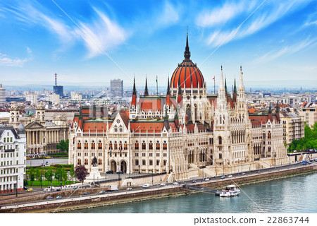 Hungarian Parliament at daytime. 22863744