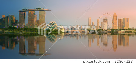 Singapore Skyline and view of Marina Bay 22864128